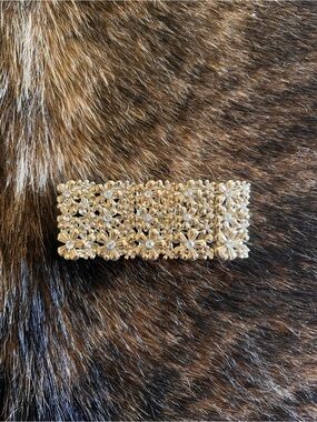 Gold Floral Crystal Bracelet